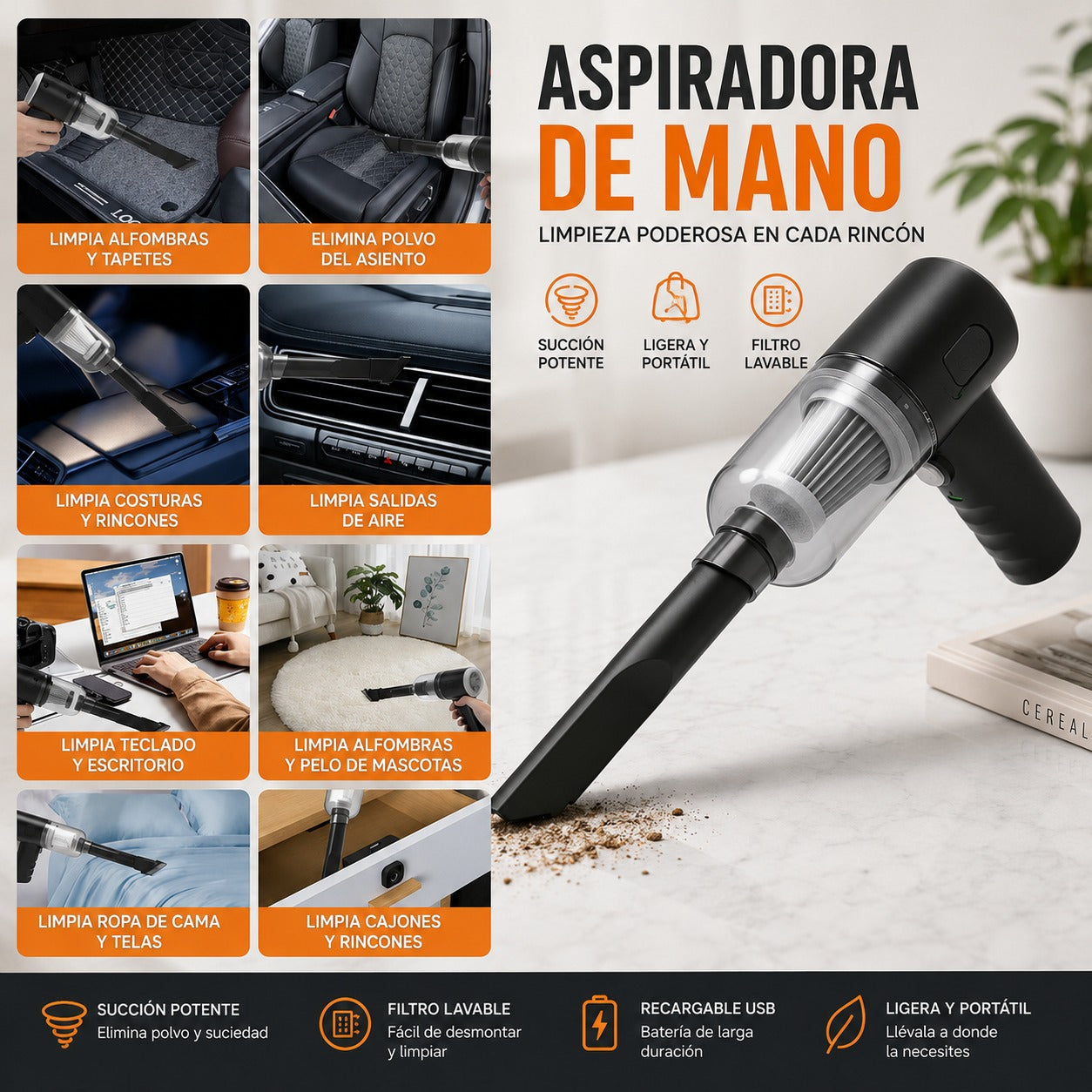TurboClean™ Aspiradora 3en1